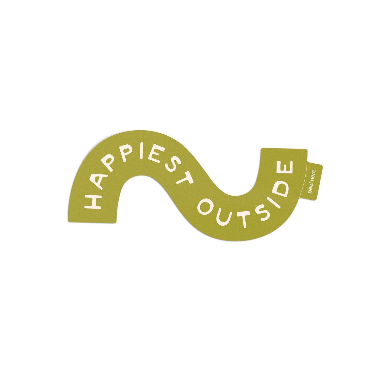“Happiest Outside” Squiggle Vinyl Sticker - Wander Together Outfitters