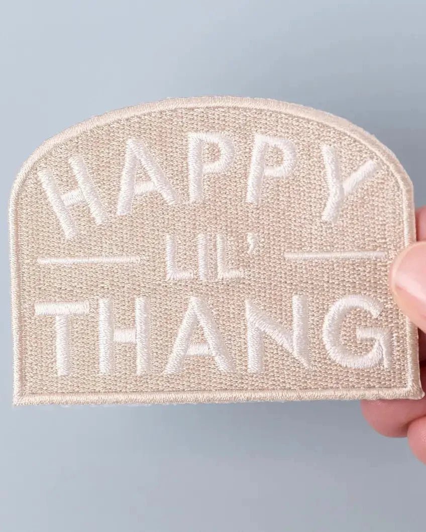 “Happy Lil’ Thang” Embroidered Iron - On Patch Western Southern - Wander Together Outfitters