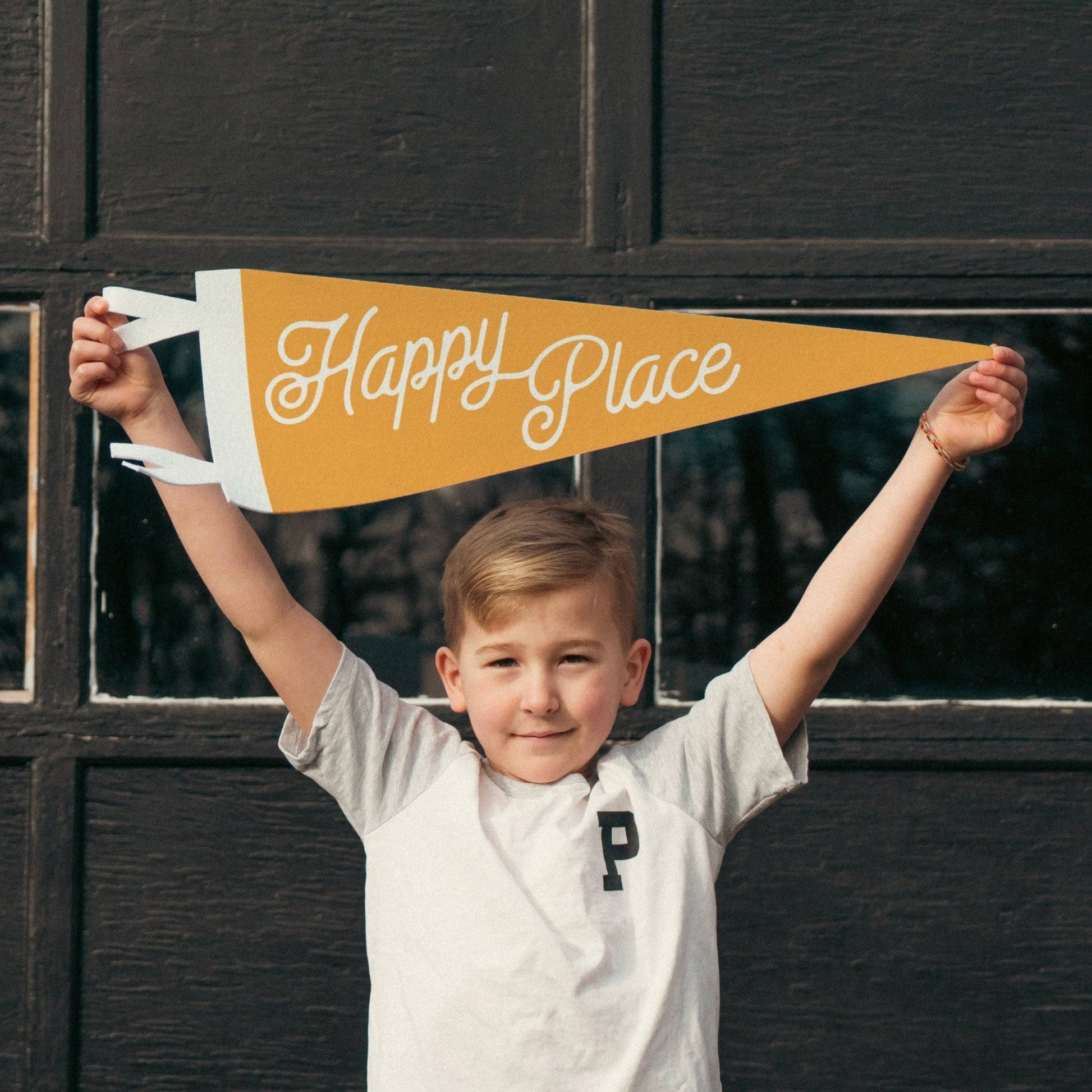 "Happy Place" Felt Mini Pennant - Wander Together Outfitters