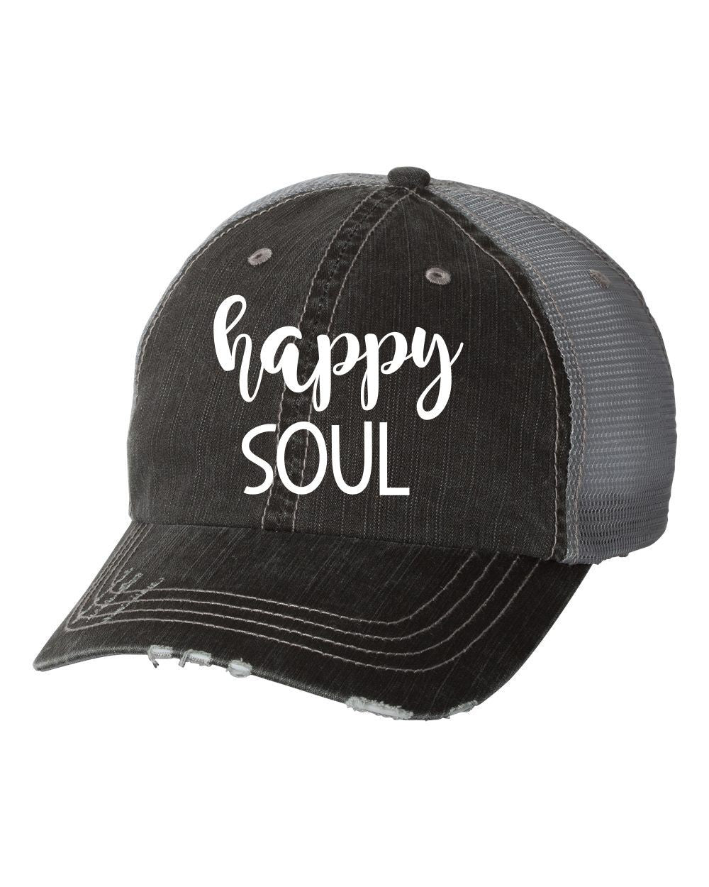 “Happy Soul” Distressed Cap - Wander Together Outfitters