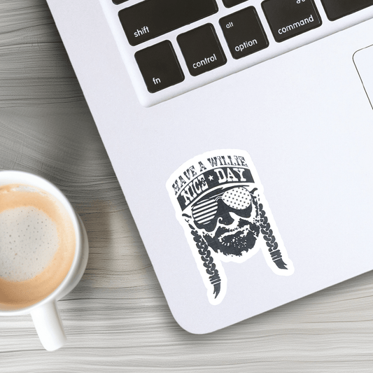 "Have a Willie Nice Day" Willie Nelson Sticker - Wander Together Outfitters