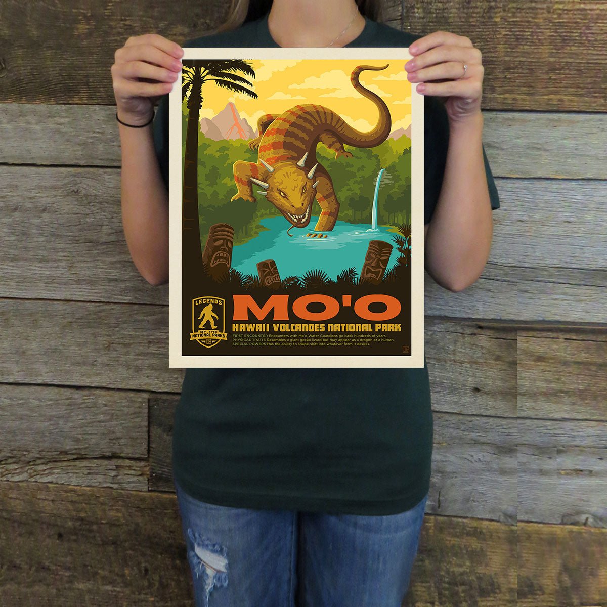 Hawai'i Volcanoes National Park: Mo'o (Legends & Monsters) Art Print - Wander Together Outfitters