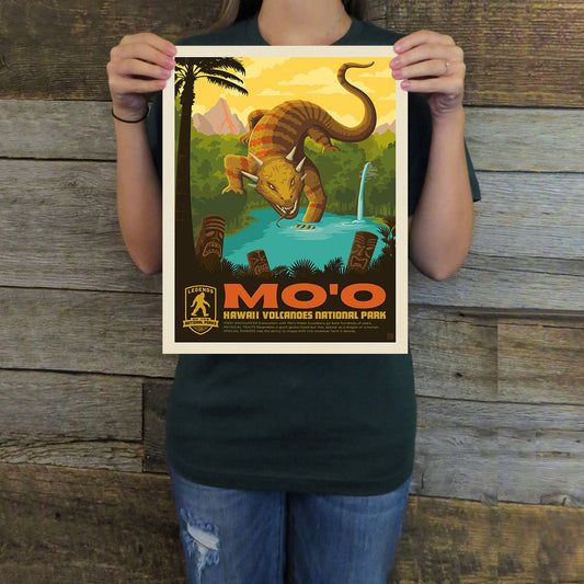 Hawai'i Volcanoes National Park: Mo'o (Legends & Monsters) Art Print - Wander Together Outfitters