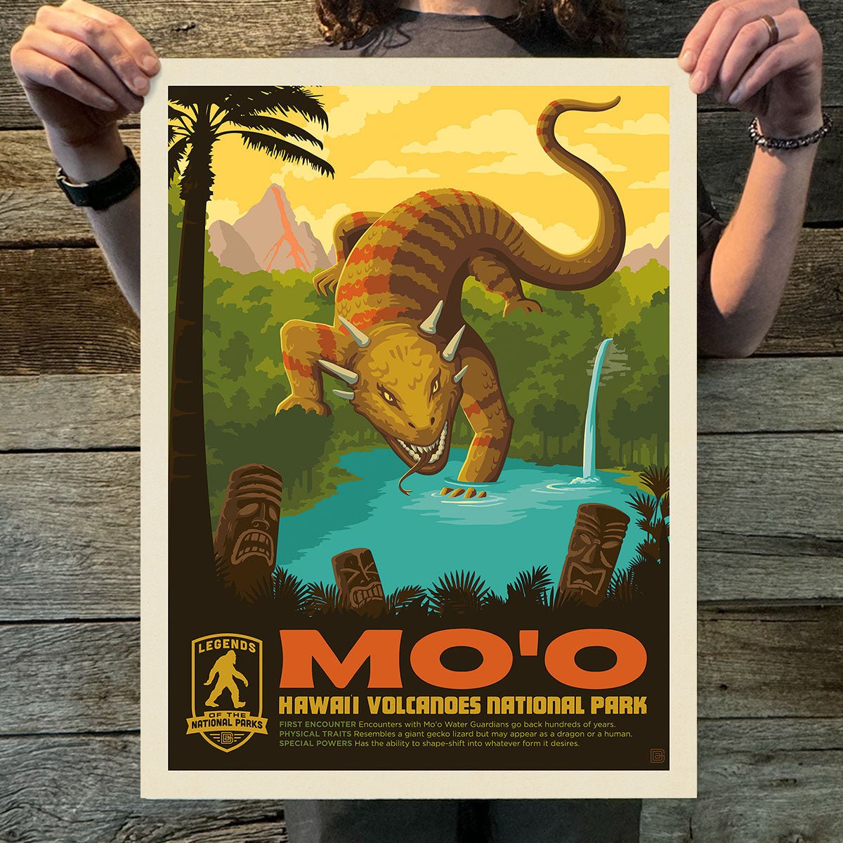 Hawai'i Volcanoes National Park: Mo'o (Legends & Monsters) Art Print - Wander Together Outfitters