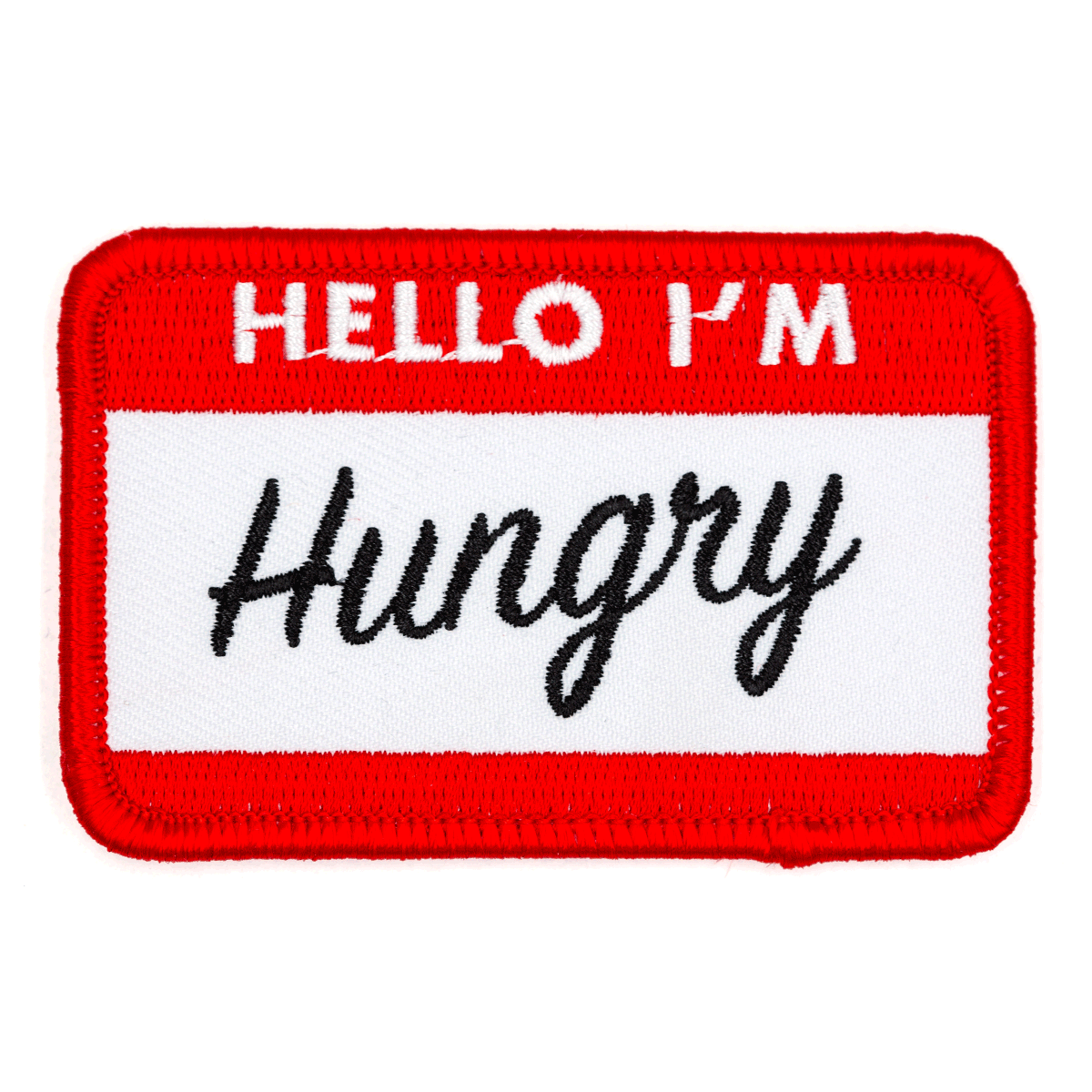 "Hello I'm Hungry" Embroidered Iron - On Patch - Wander Together Outfitters