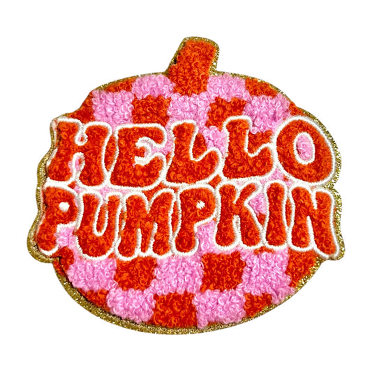 “Hello Pumpkin” Chenille Patch - Wander Together Outfitters