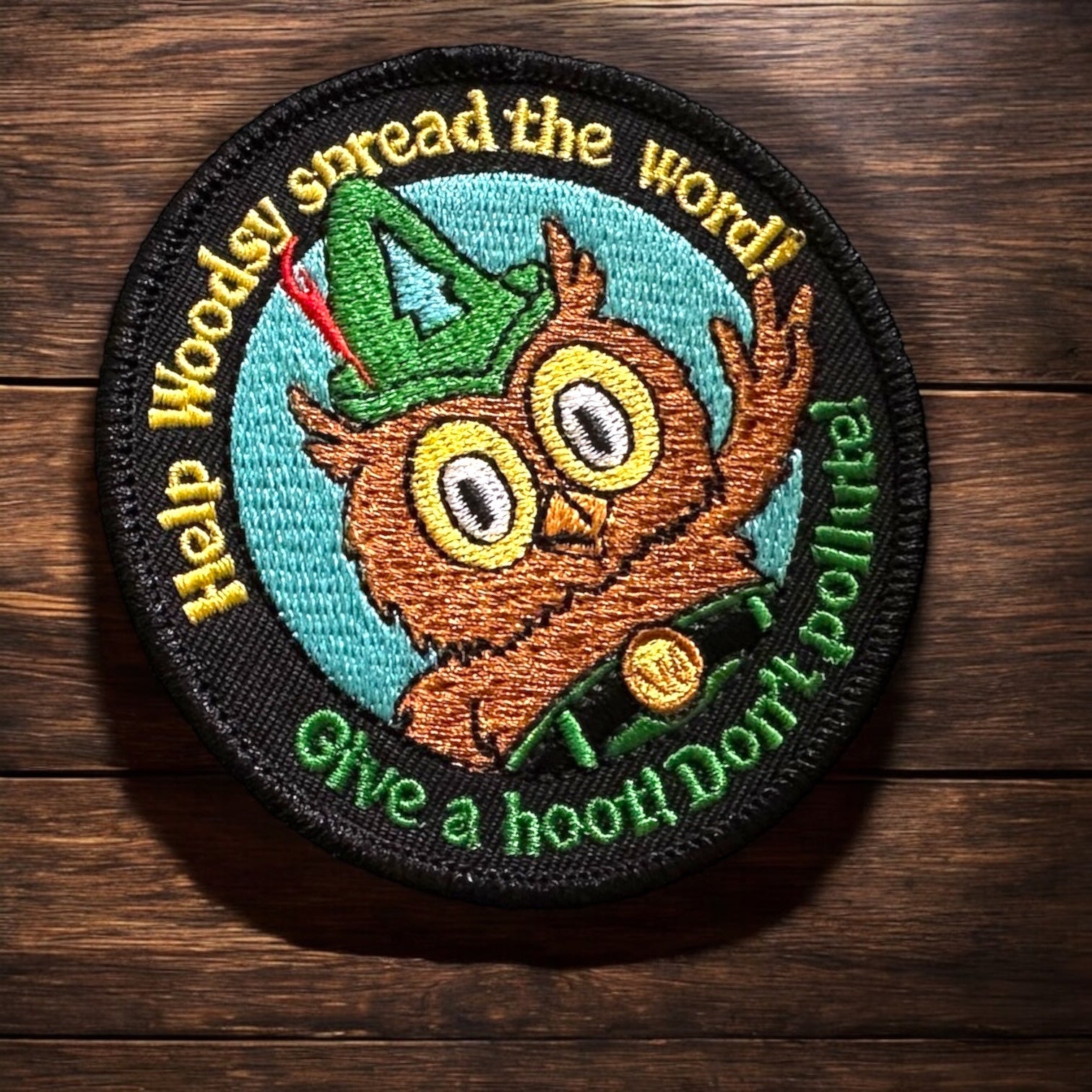 Help Woodsy Owl Iron On Patch - Wander Together Outfitters