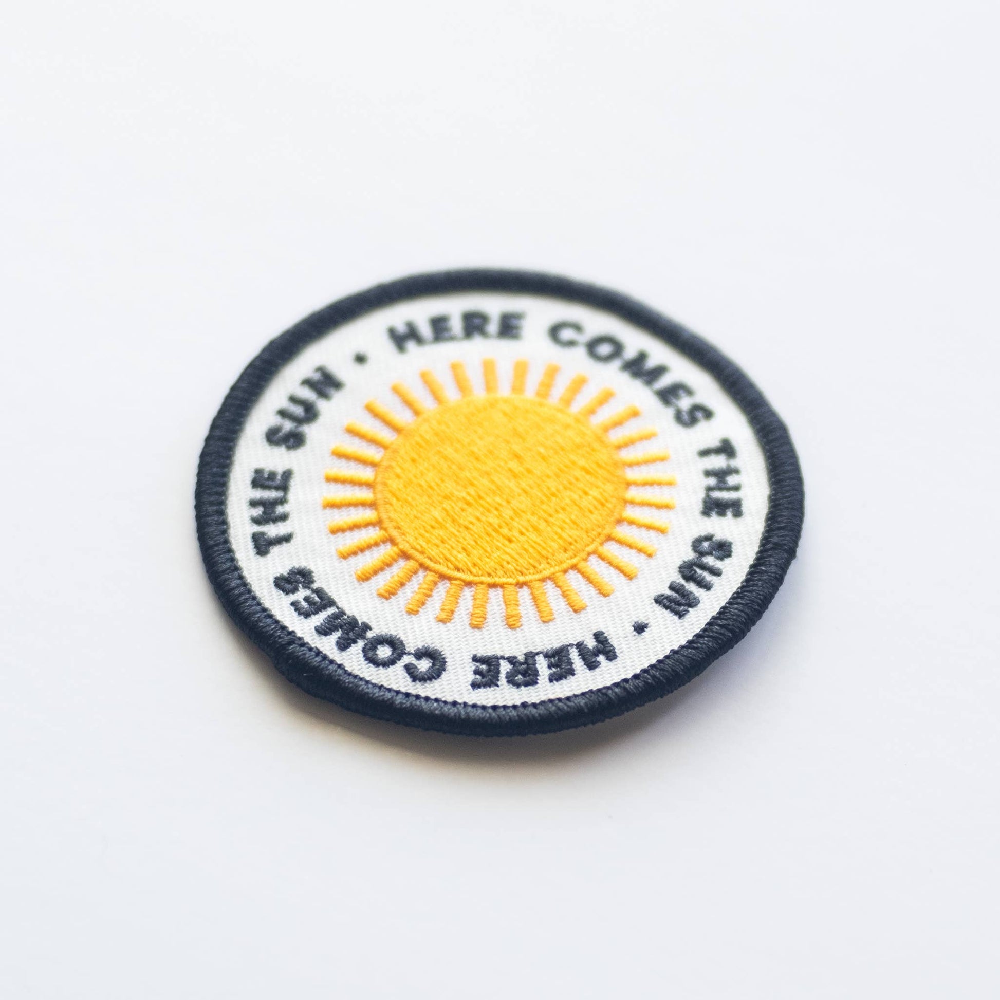 "Here Comes the Sun" Embroidered Iron on Patch - Wander Together Outfitters