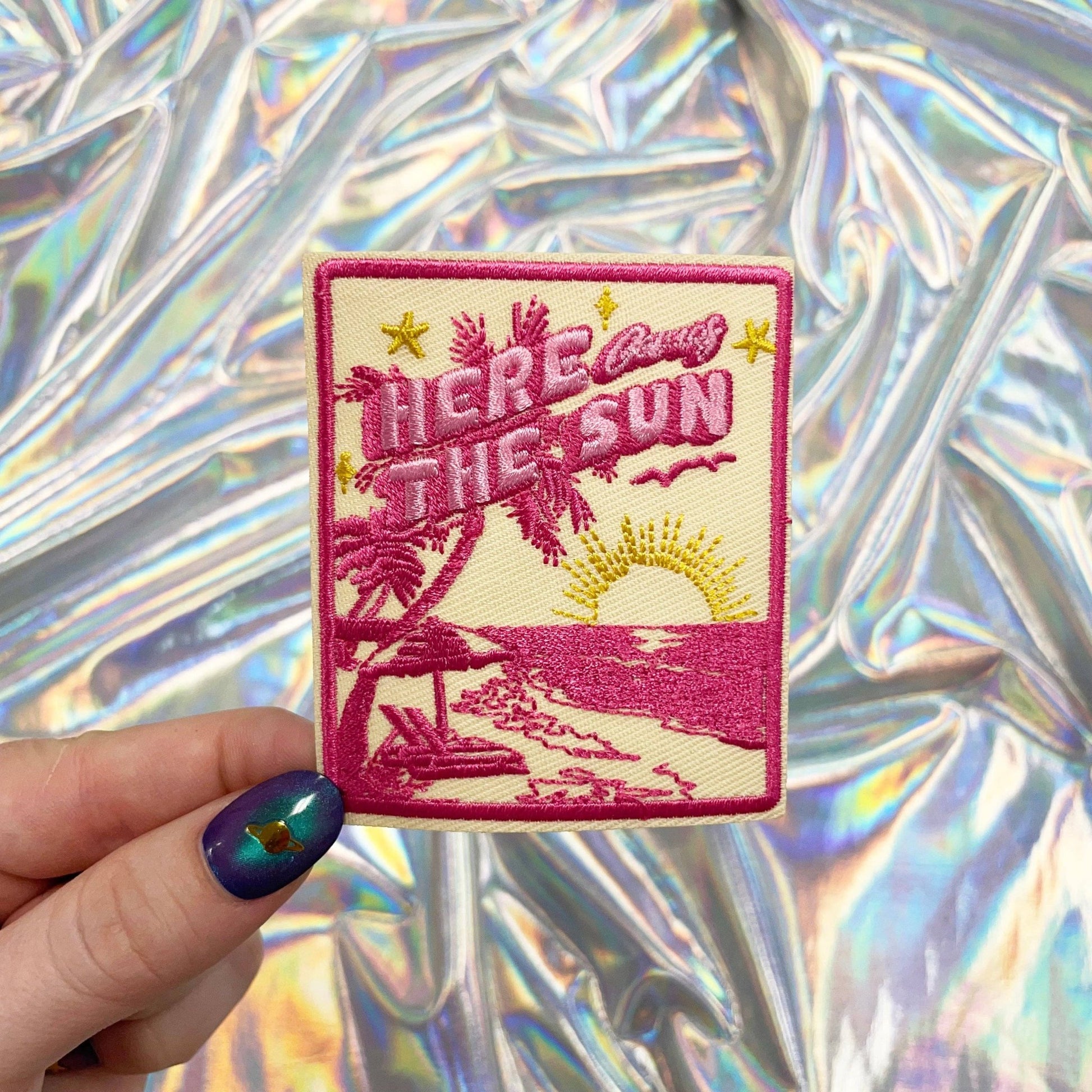 "Here Comes the Sun" Embroidered Patch - Wander Together Outfitters