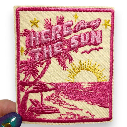 "Here Comes the Sun" Embroidered Patch - Wander Together Outfitters