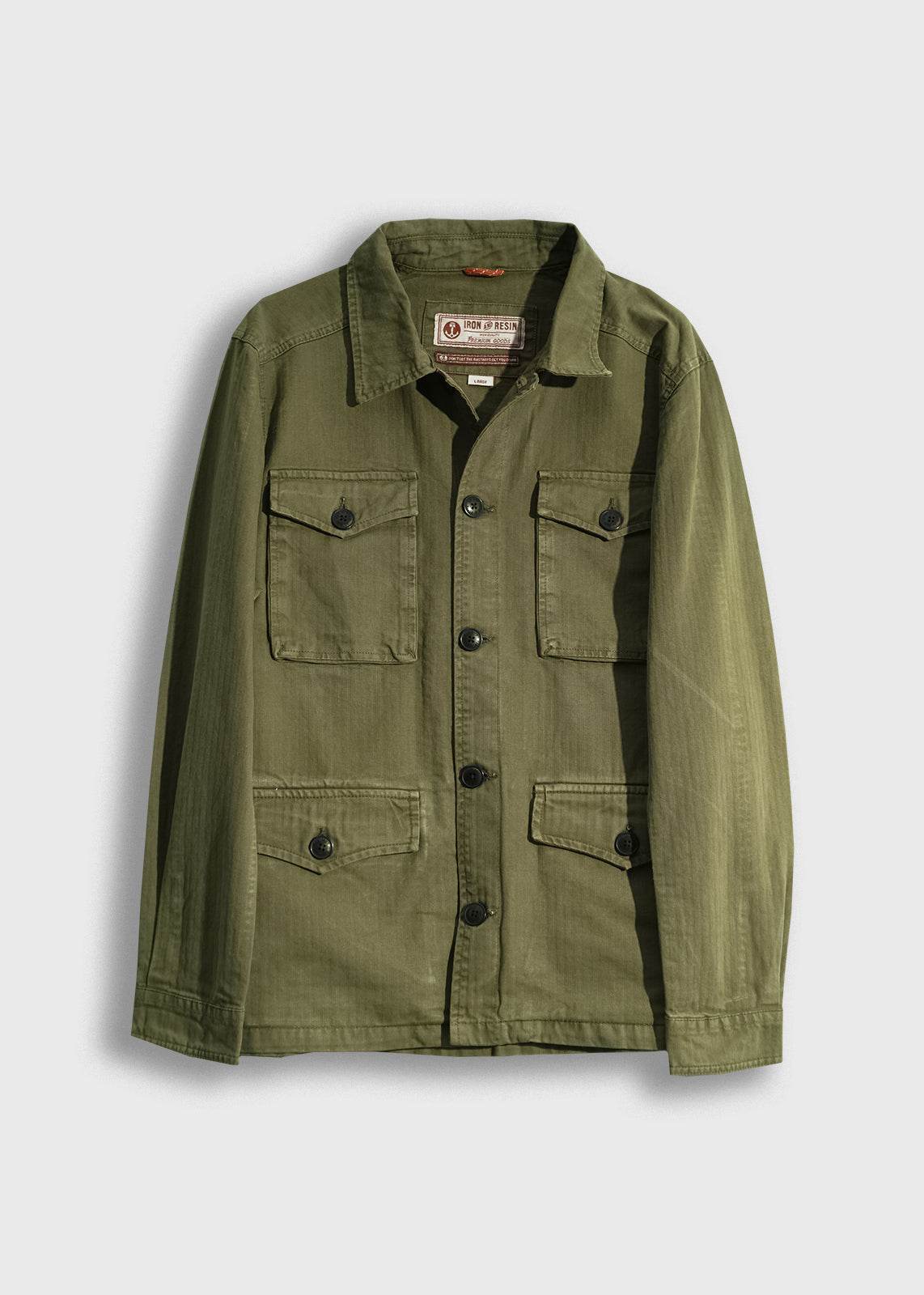 Herringbone Military Jacket - Wander Together Outfitters