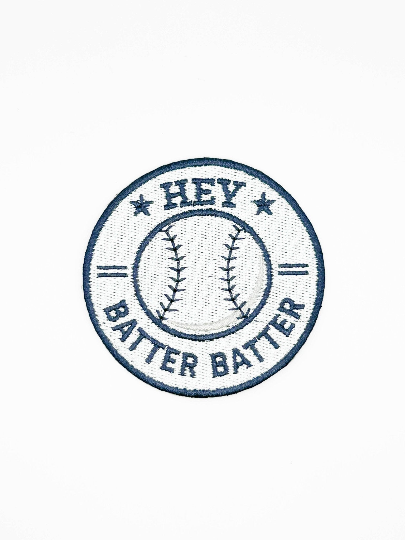 "Hey Batter Batter" Embroidered Iron On Baseball Patch - Wander Together Outfitters