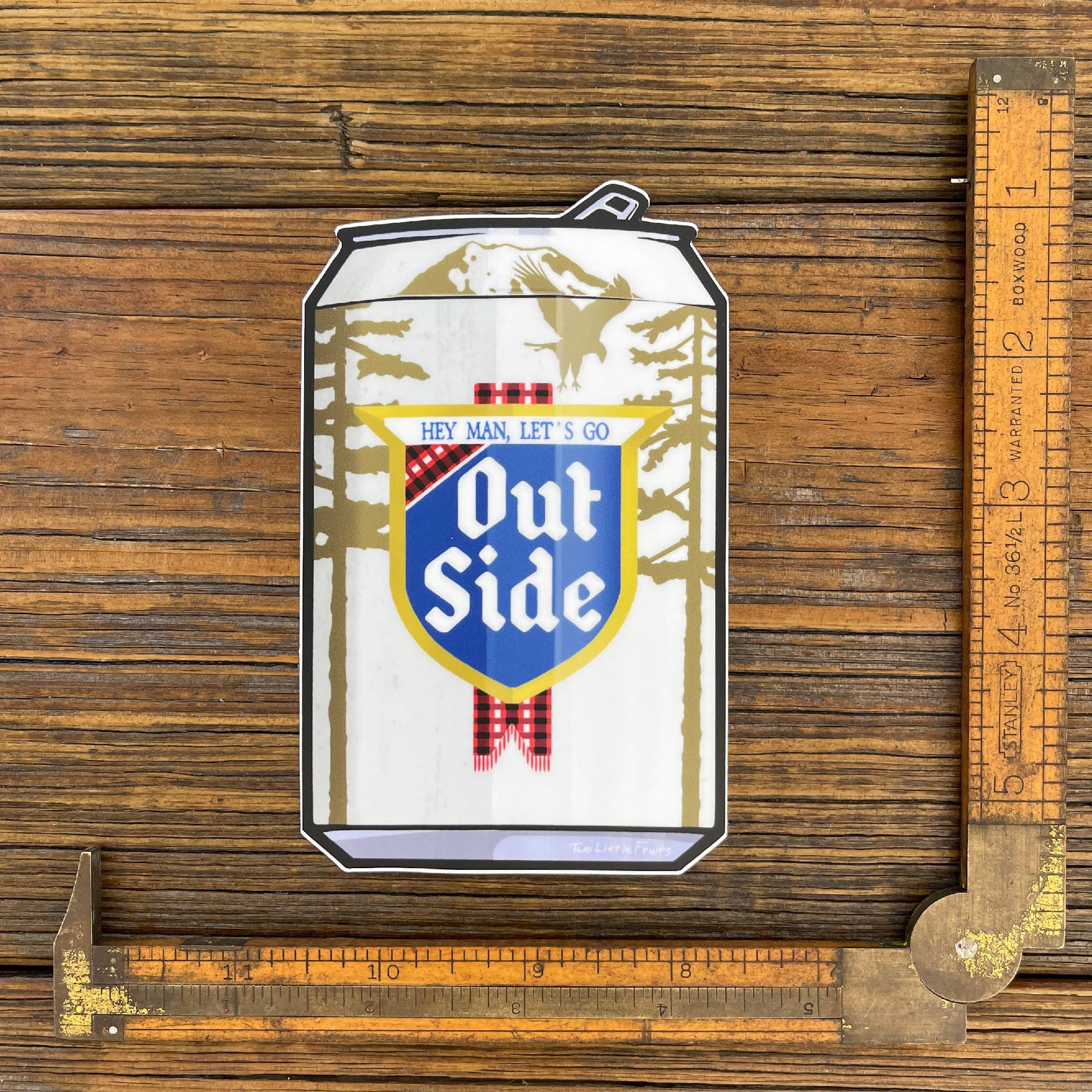 "Hey Man, Let's Go Outside" Funny Beer Can Stickers - Wander Together Outfitters