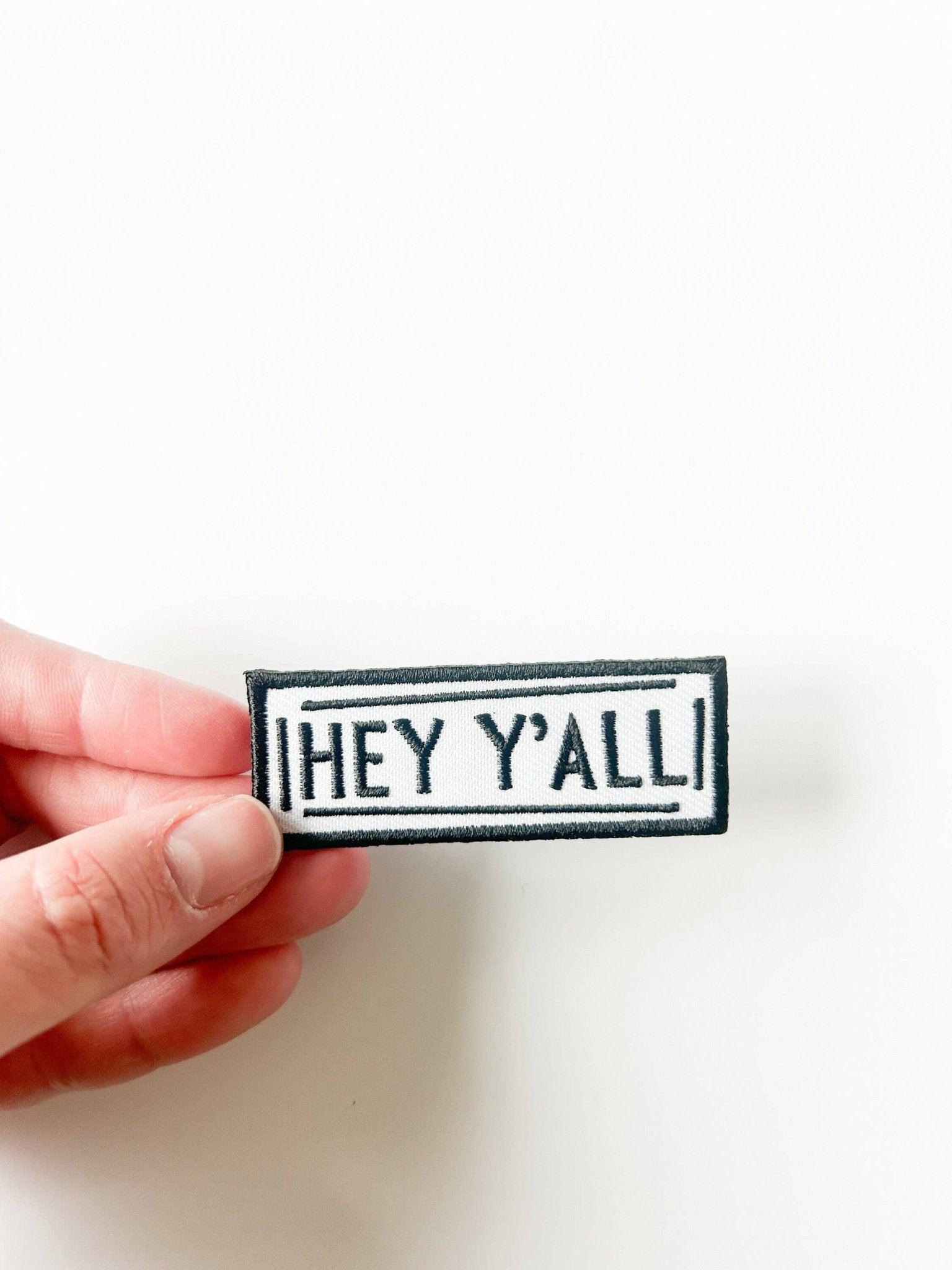 "Hey Y'all" Embroidered Iron - on Patch for Hats, Clothing, Bags - Wander Together Outfitters