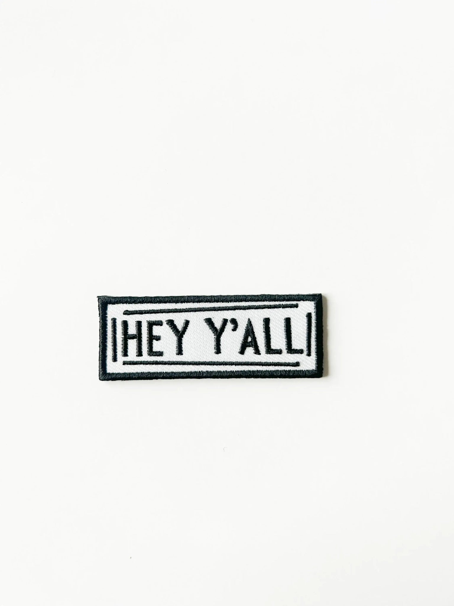"Hey Y'all" Embroidered Iron - on Patch for Hats, Clothing, Bags - Wander Together Outfitters