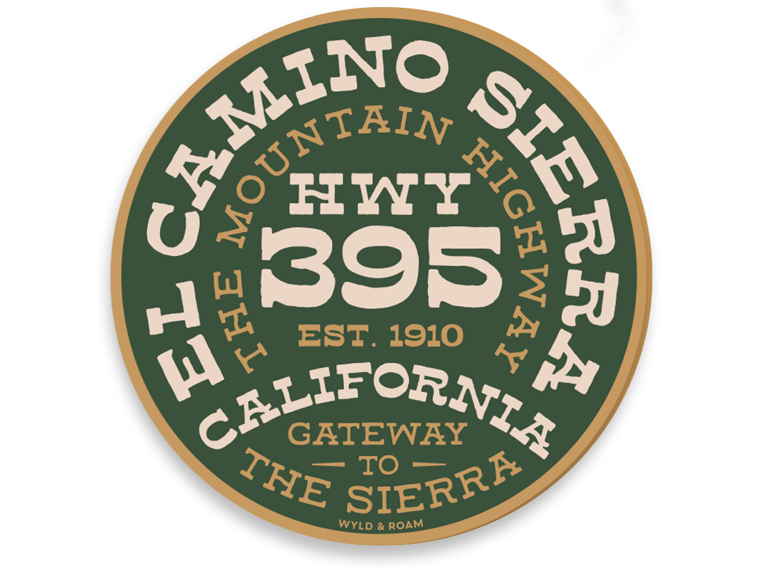 "Highway 395" Vinyl Sticker Forest Green - Wander Together Outfitters