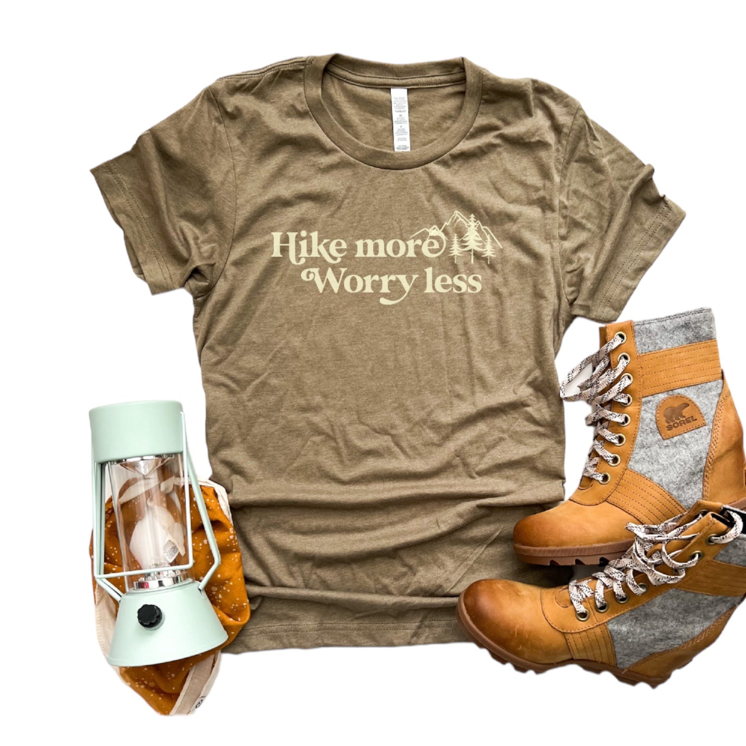 “Hike More Worry Less” T-Shirt (Pre - Order) - Wander Together Outfitters