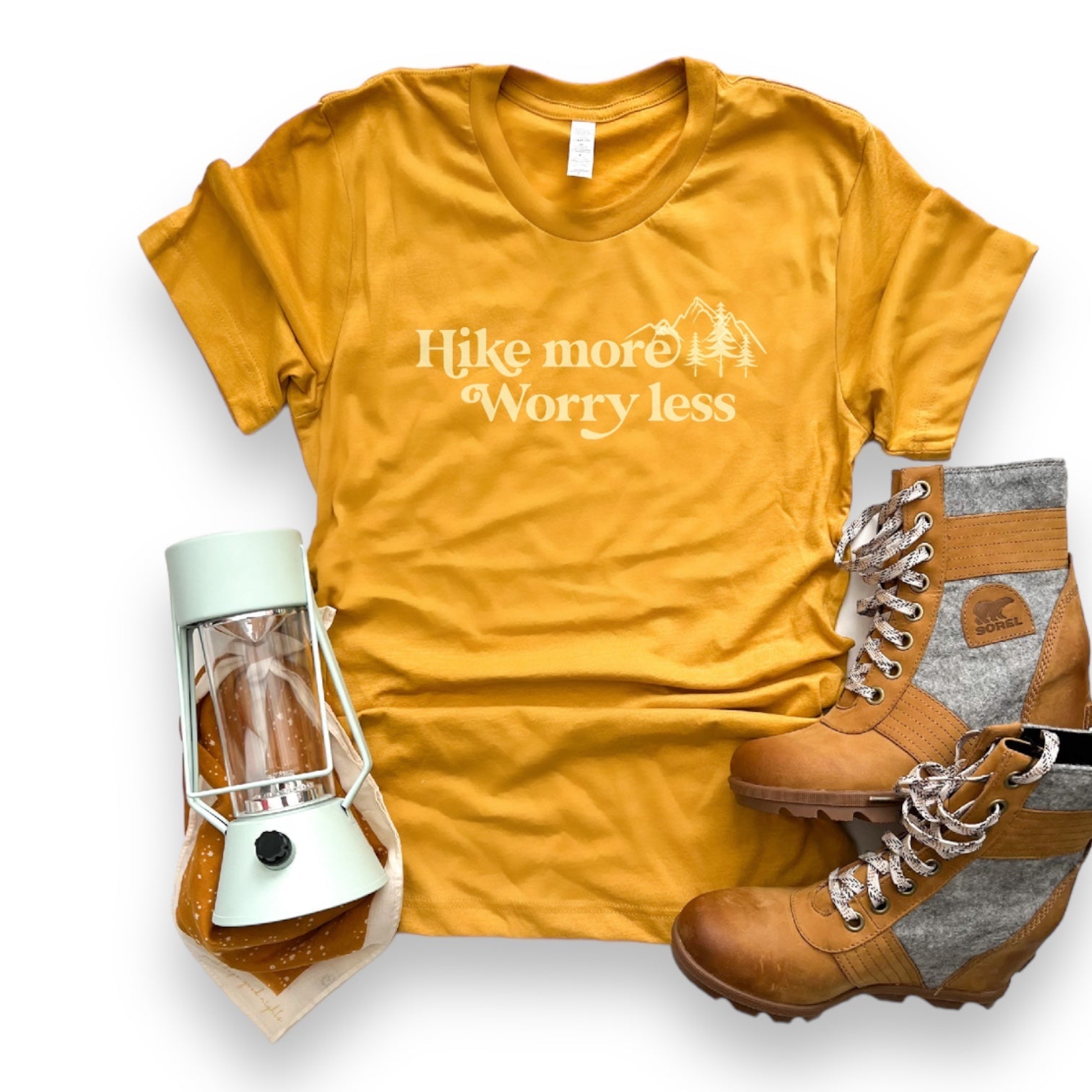 “Hike More Worry Less” T-Shirt (Pre - Order) - Wander Together Outfitters