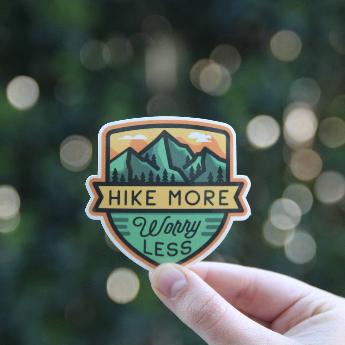 "Hike More Worry Less " Vinyl Sticker - Wander Together Outfitters