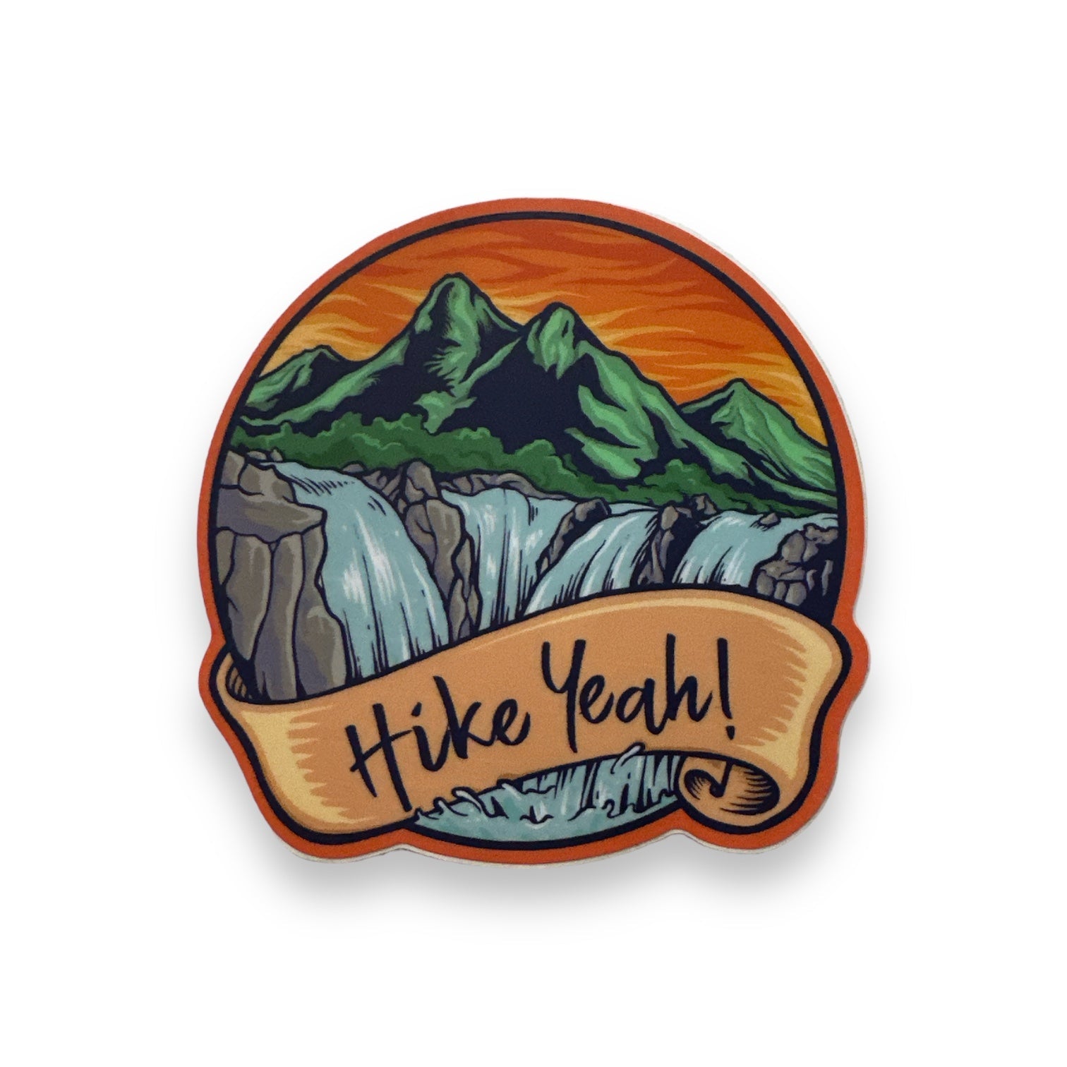 “Hike Yeah!” Round Vinyl Sticker - Wander Together Outfitters