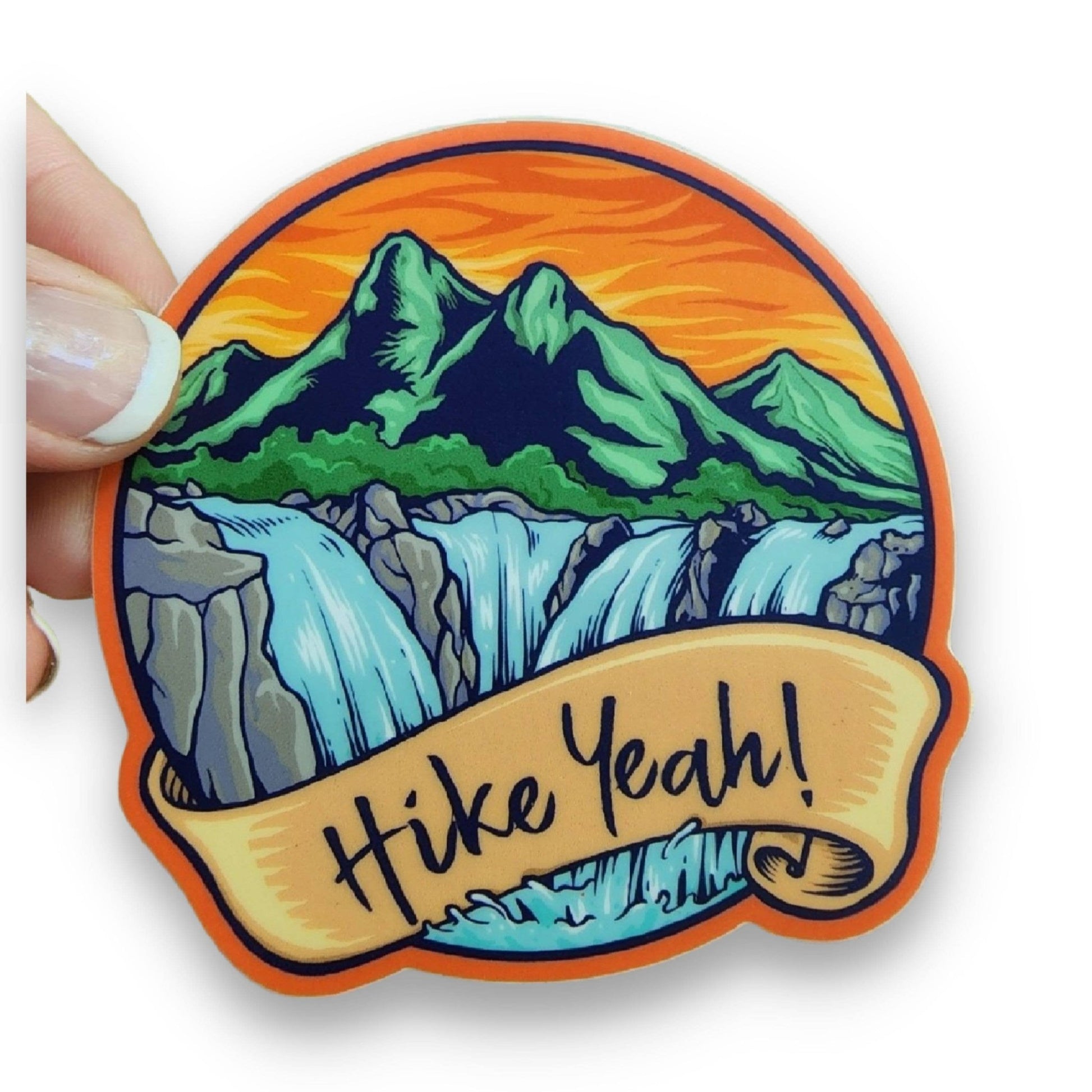 “Hike Yeah!” Round Vinyl Sticker - Wander Together Outfitters