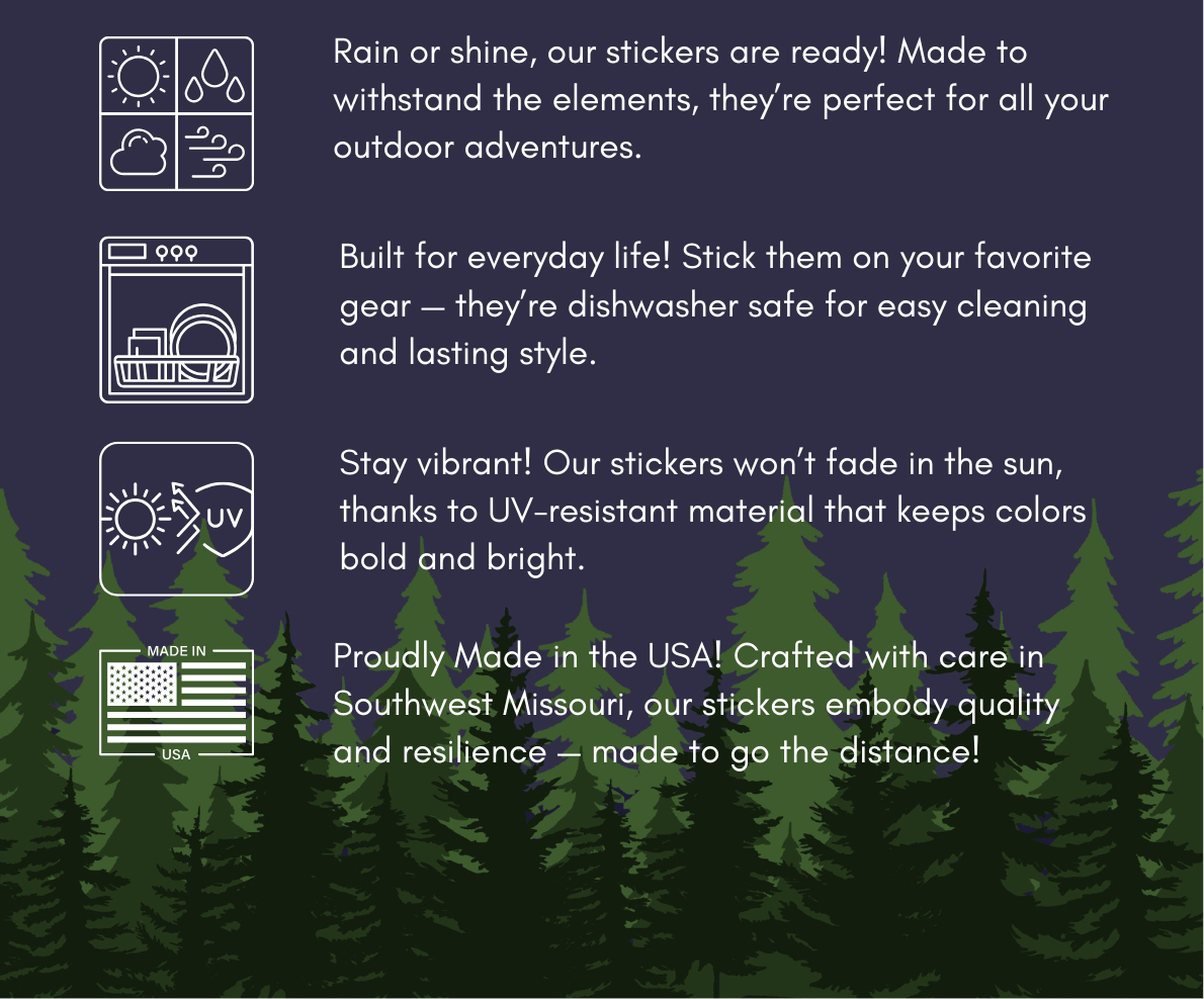 Hiking Bear with Map 3" Vinyl Sticker - Wander Together Outfitters