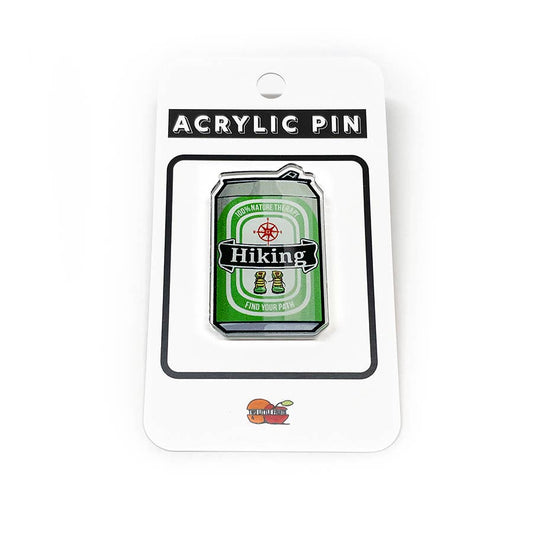 "Hiking Boots" Beer Can Funny Acrylic Pins (CLEARANCE) - Wander Together Outfitters