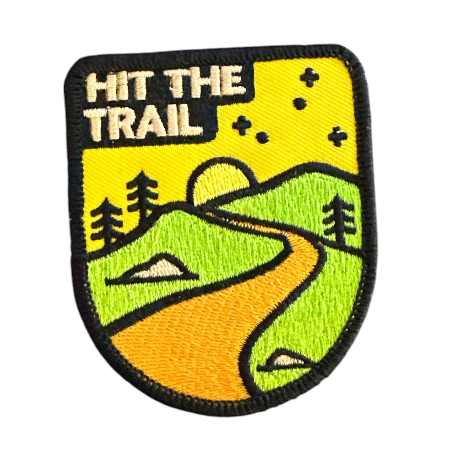"Hit The Trail" Embroidered Iron On Patch - Wander Together Outfitters