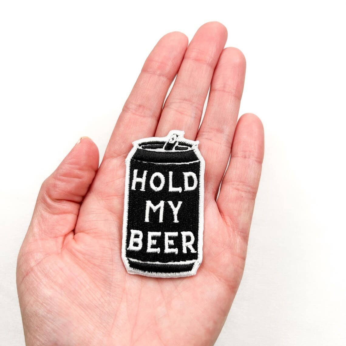 Hold My Beer Patch Embroidered Iron - On Patch Southern Outlaw - Wander Together Outfitters