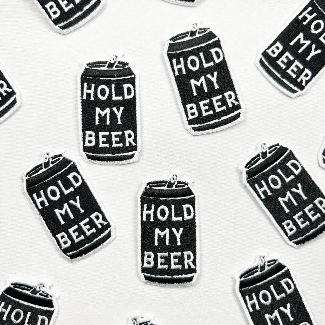 Hold My Beer Patch Embroidered Iron - On Patch Southern Outlaw - Wander Together Outfitters