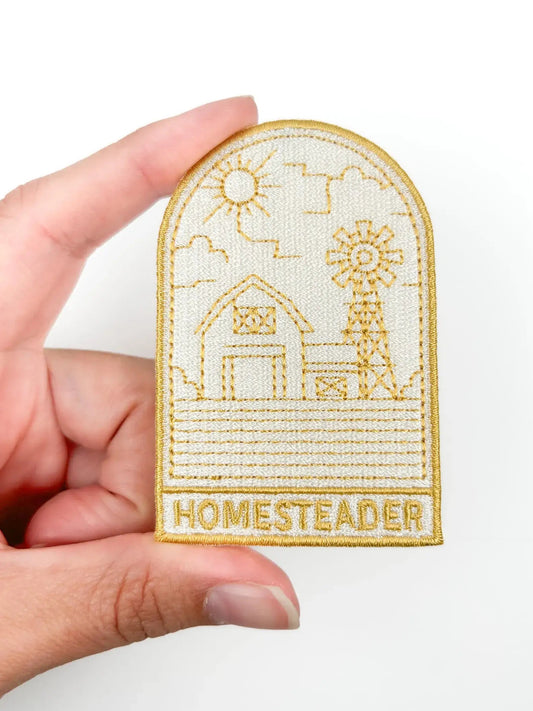 "Homesteader" Embroidered Iron On Patch - Wander Together Outfitters