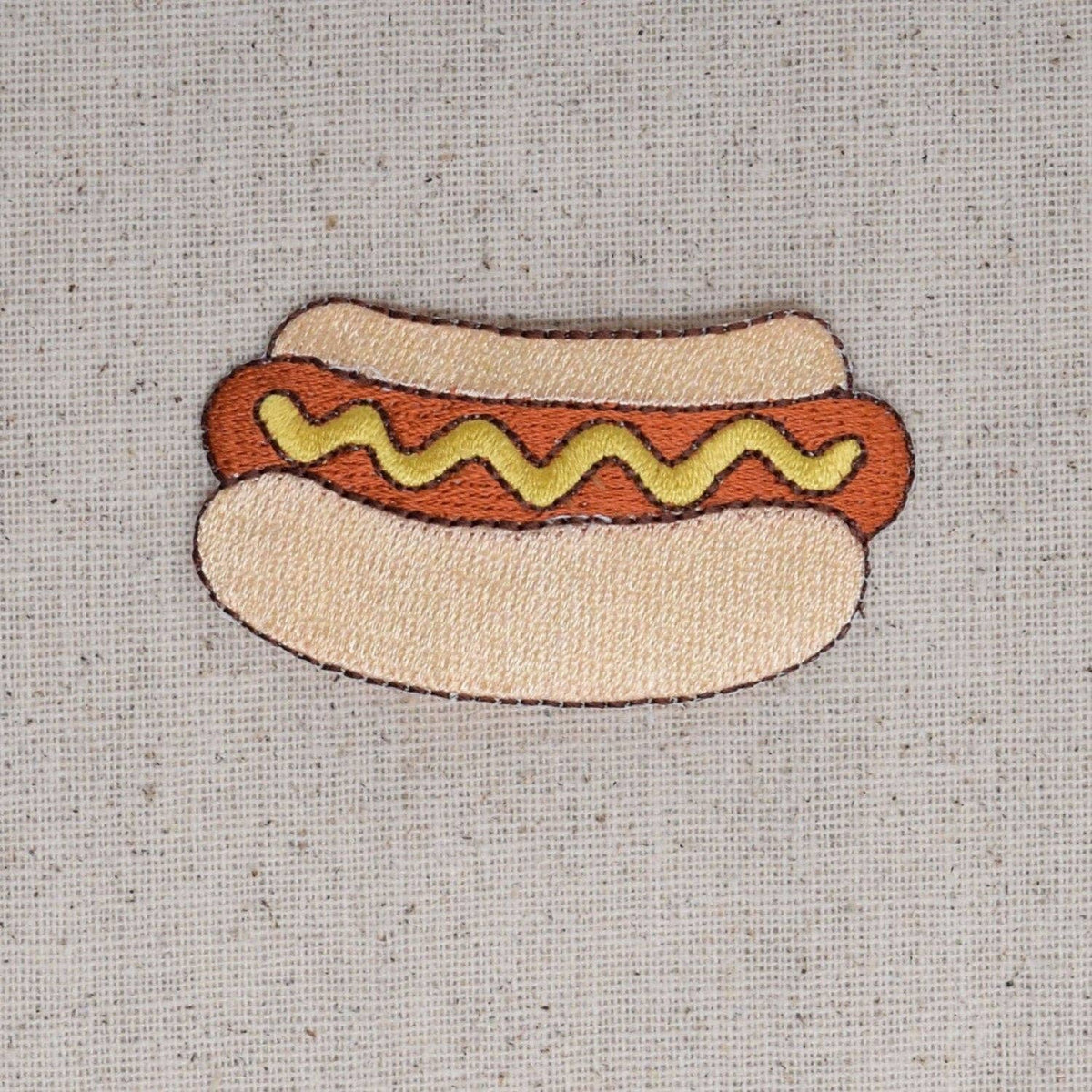 Hot Dog - Bun - Mustard - Picnic Food - Iron on Patch - Wander Together Outfitters