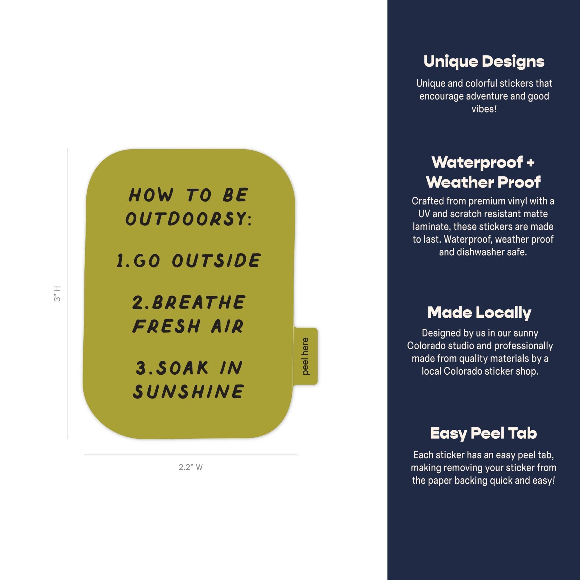 "How To Be Outdoorsy" Vinyl Sticker - Wander Together Outfitters