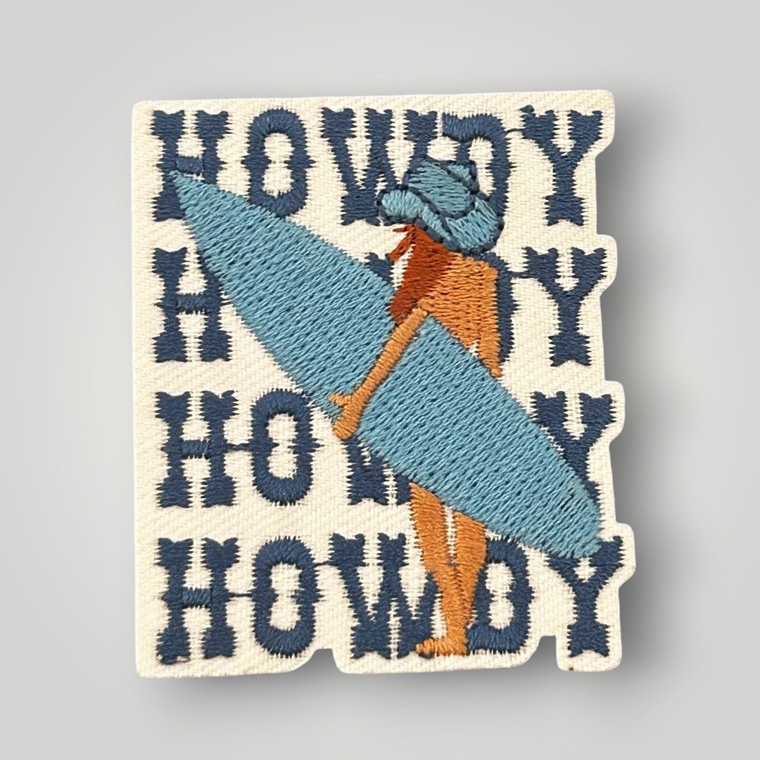 "Howdy Cowgirl" Surfer Iron On Patch - Wander Together Outfitters