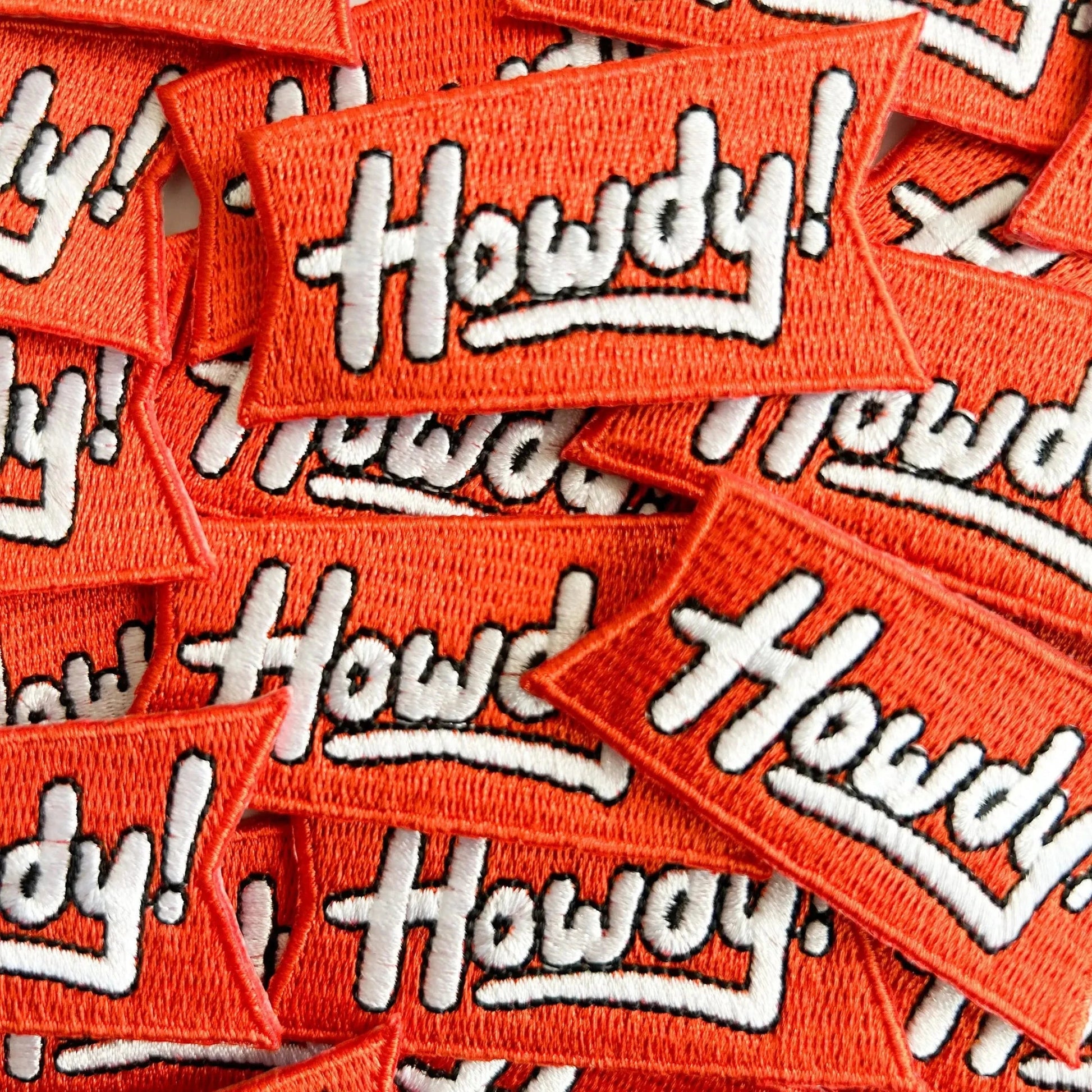 "Howdy" Embroidered Iron - On Patch (Various Colors and Styles) - Wander Together Outfitters