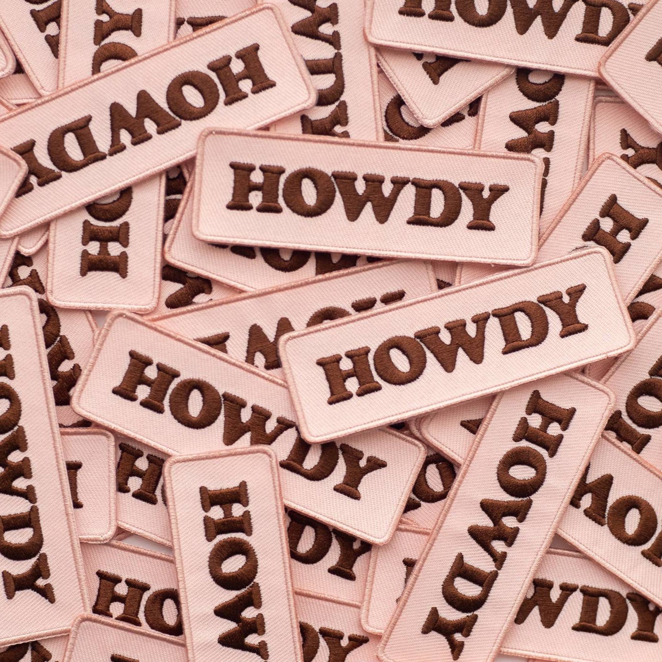 "Howdy" Embroidered Iron - On Patch (Various Colors and Styles) - Wander Together Outfitters