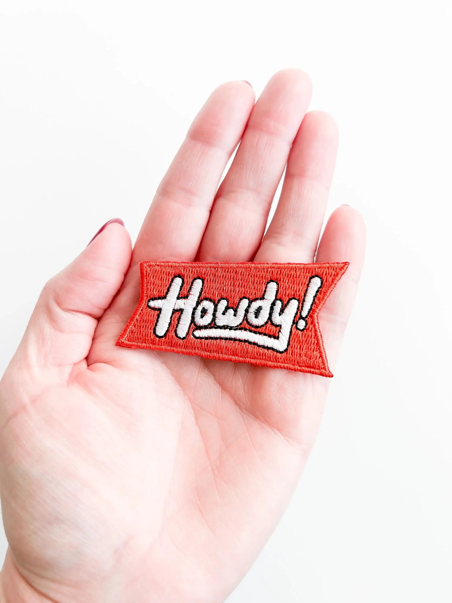 "Howdy" Embroidered Iron - On Patch (Various Colors and Styles) - Wander Together Outfitters