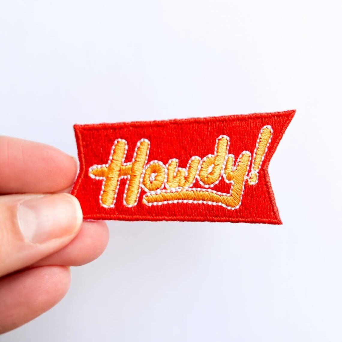 "Howdy" Embroidered Iron - On Patch (Various Colors and Styles) - Wander Together Outfitters