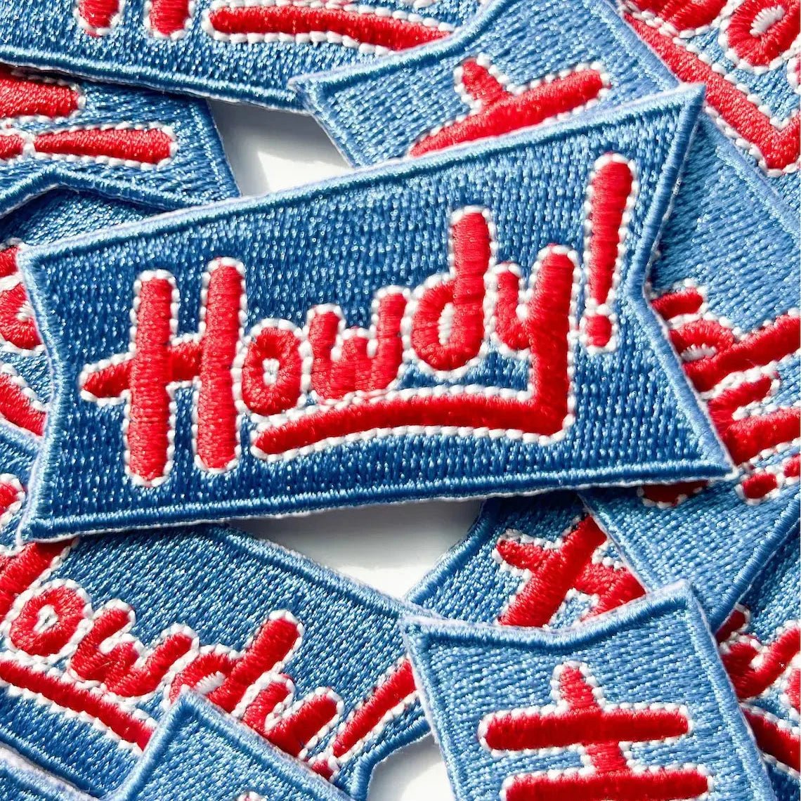 "Howdy" Embroidered Iron - On Patch (Various Colors and Styles) - Wander Together Outfitters