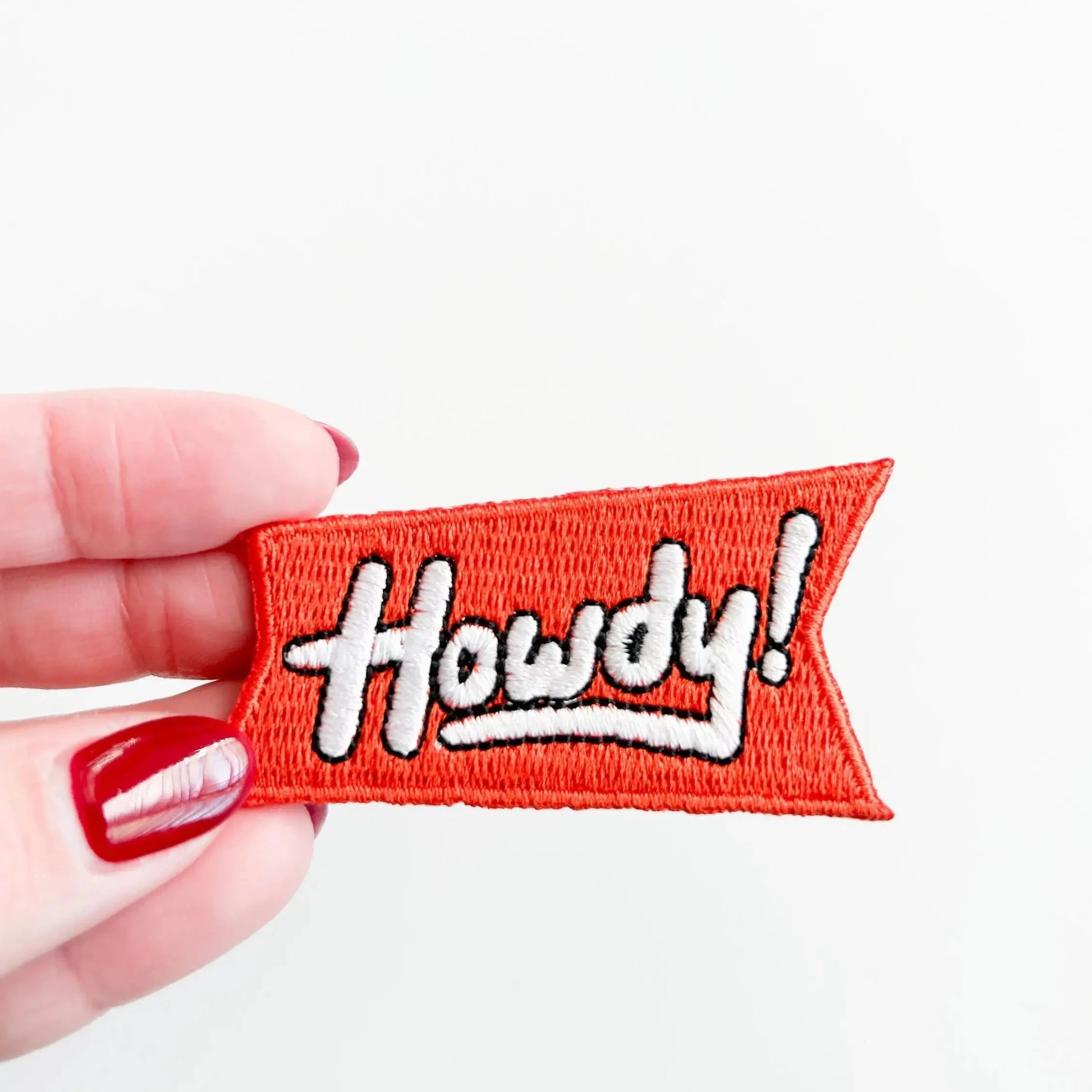 "Howdy" Embroidered Iron - On Patch (Various Colors and Styles) - Wander Together Outfitters