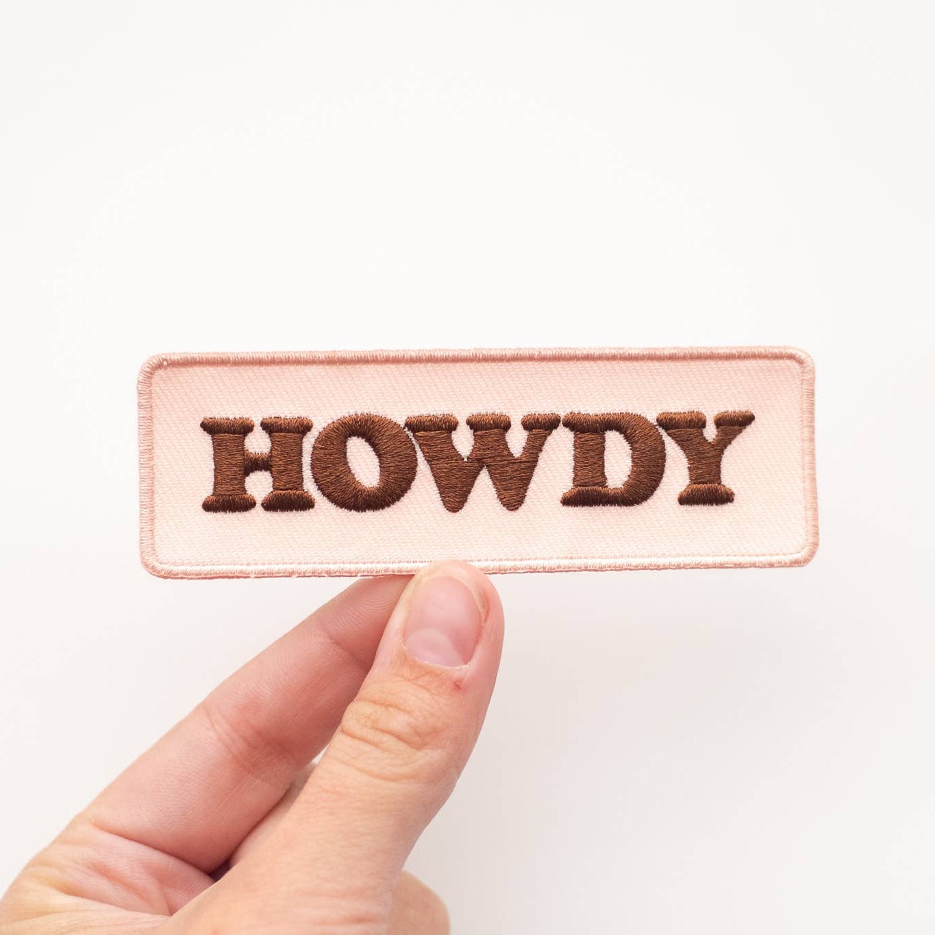 "Howdy" Embroidered Iron - On Patch (Various Colors and Styles) - Wander Together Outfitters
