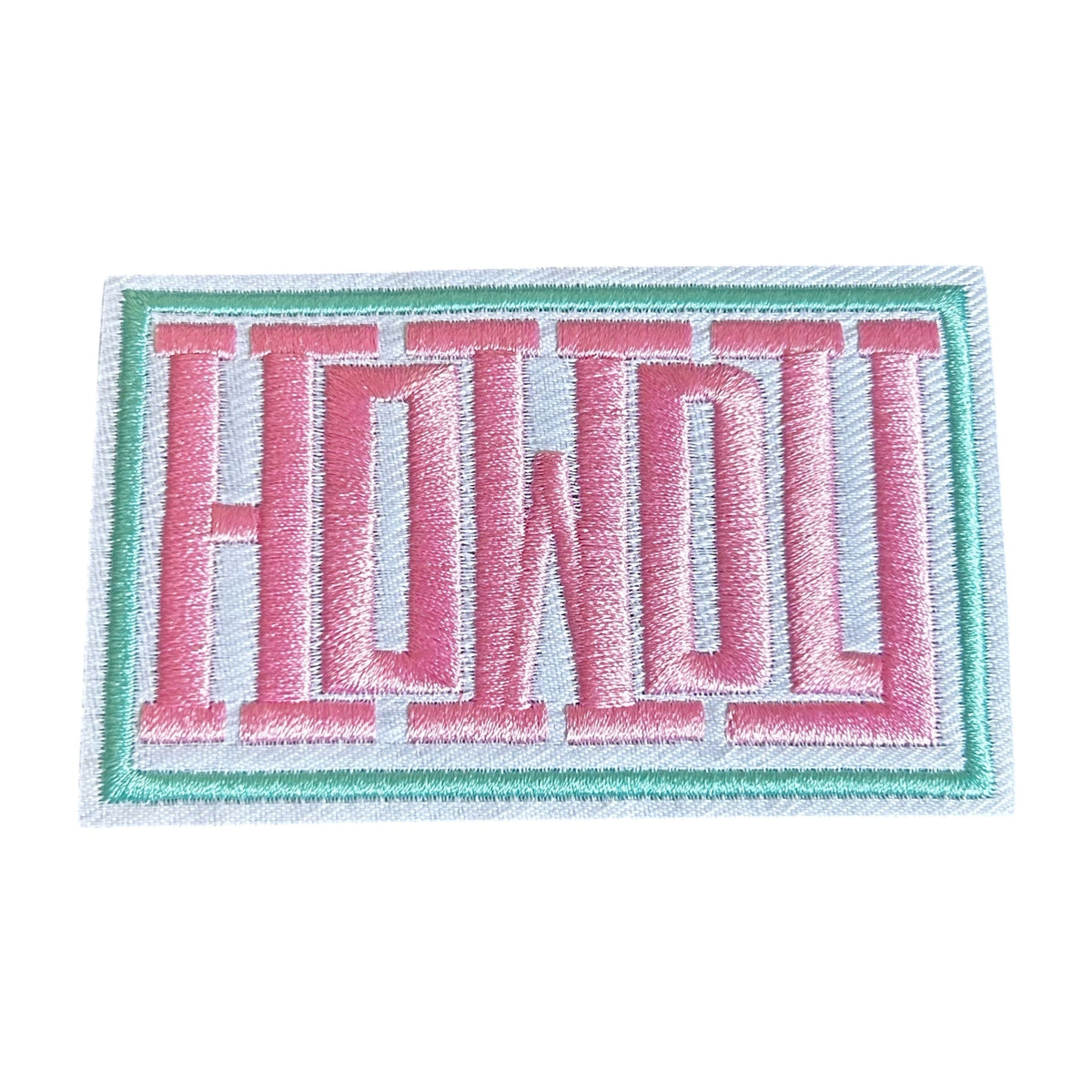 "Howdy" Extra Large Iron On Patch - Wander Together Outfitters
