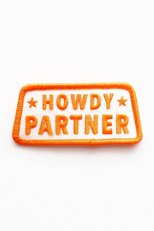 "Howdy Partner "Embroidered Iron on Patch - Wander Together Outfitters