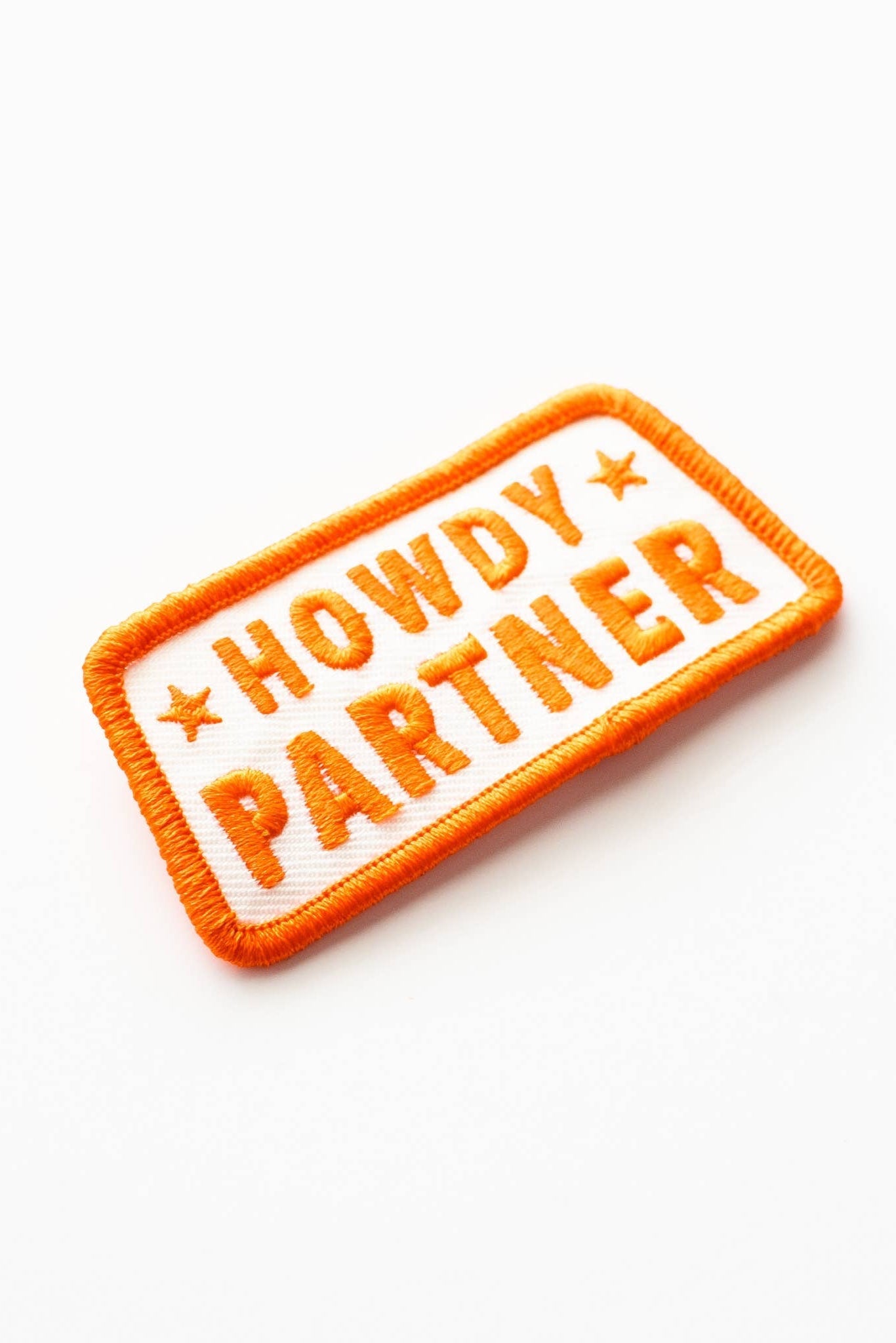 "Howdy Partner "Embroidered Iron on Patch - Wander Together Outfitters