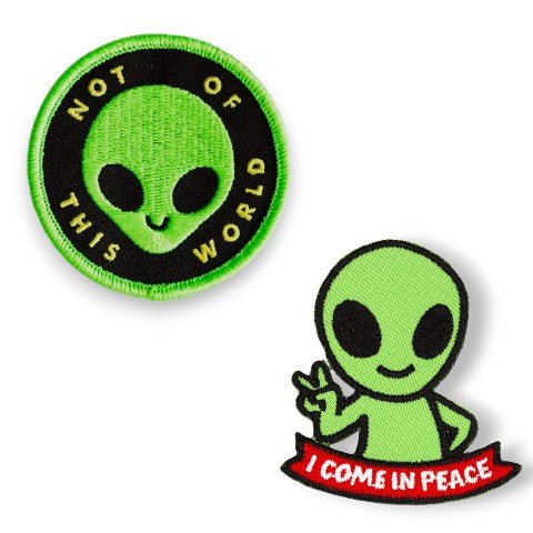 “I Come In Peace” Alien Iron - On Embroidered Patch - Wander Together Outfitters