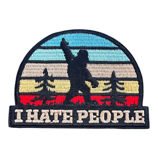 "I Hate People" Bigfoot Iron On Patch - Wander Together Outfitters