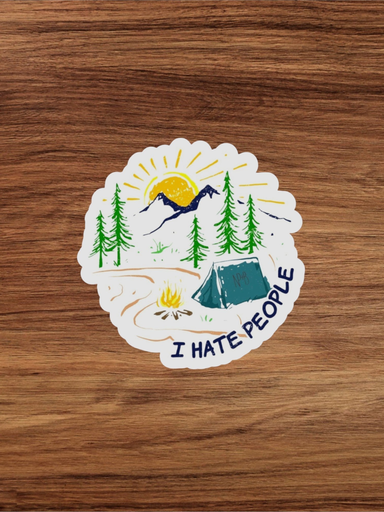 "I Hate People" - Funny Camping Sticker - Wander Together Outfitters