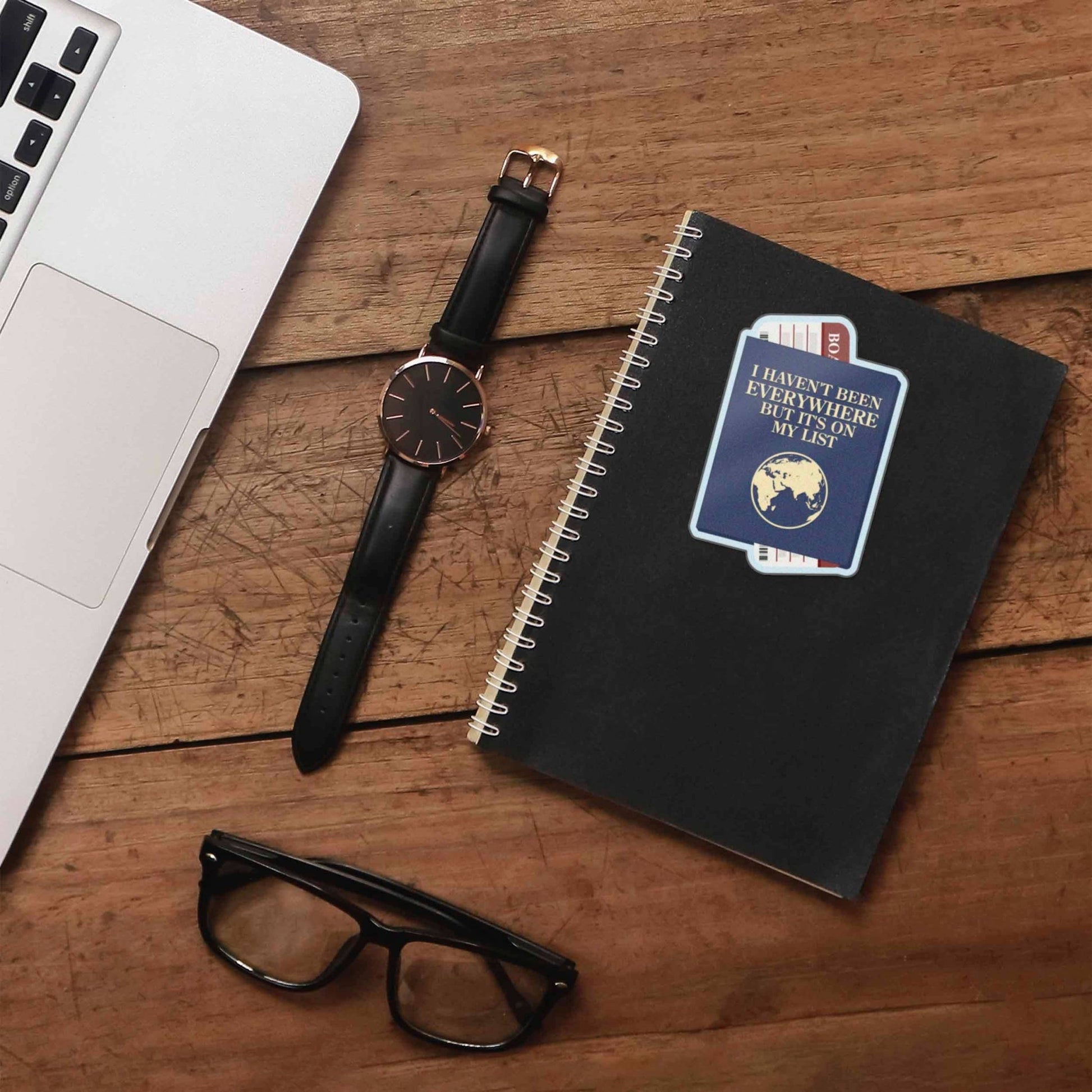 "I Haven't Been Everywhere But It's On My List" Travel Vinyl Sticker - Wander Together Outfitters