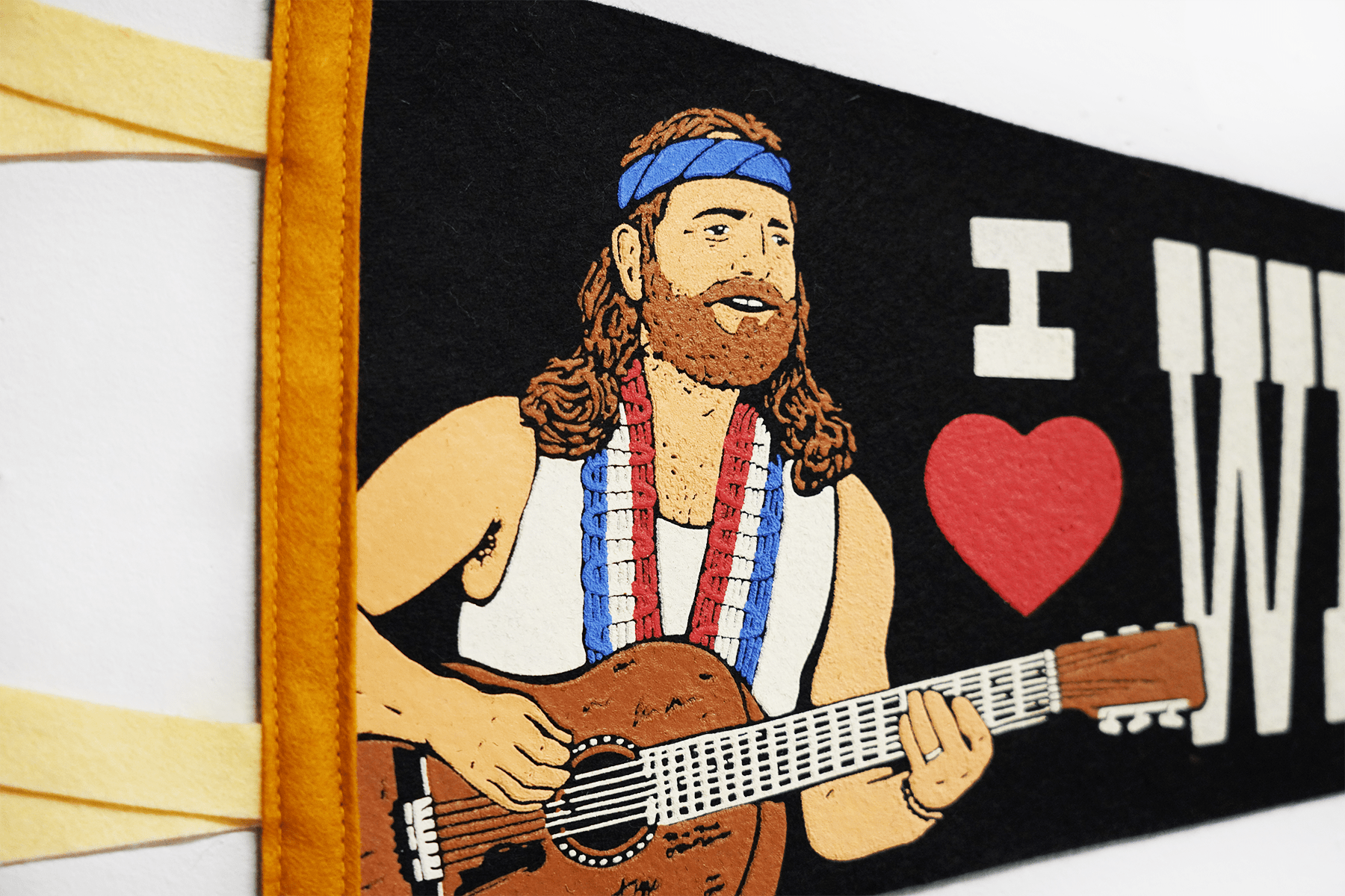 "I Heart Willie Nelson" Pennant - Wander Together Outfitters