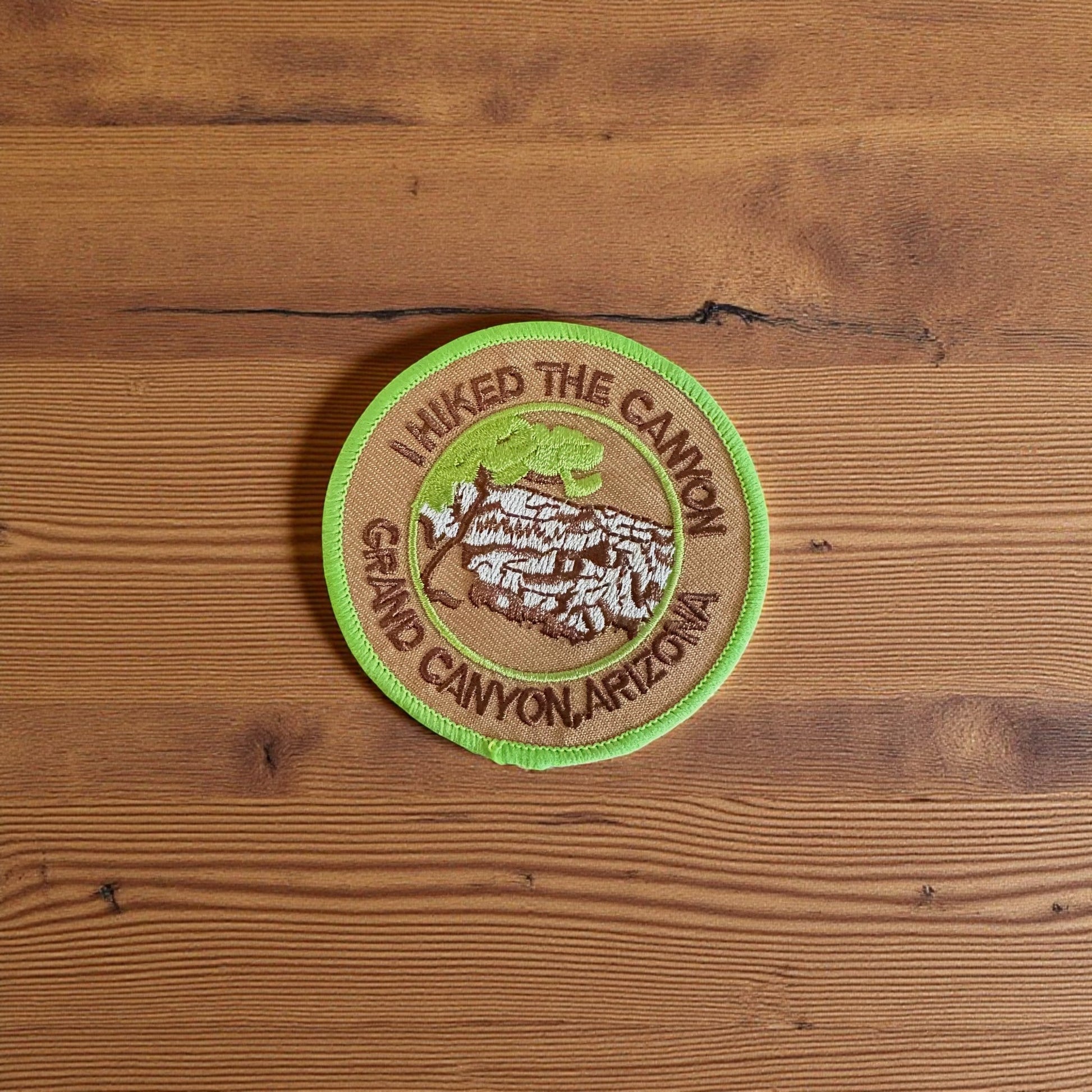 “I Hiked The Canyon” Grand Canyon Arizona Round Iron On Patch - Wander Together Outfitters
